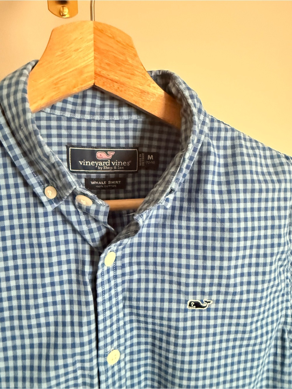 Vineyard Vines Boys Blue Gingham Whale Shirt – Classic Button Down